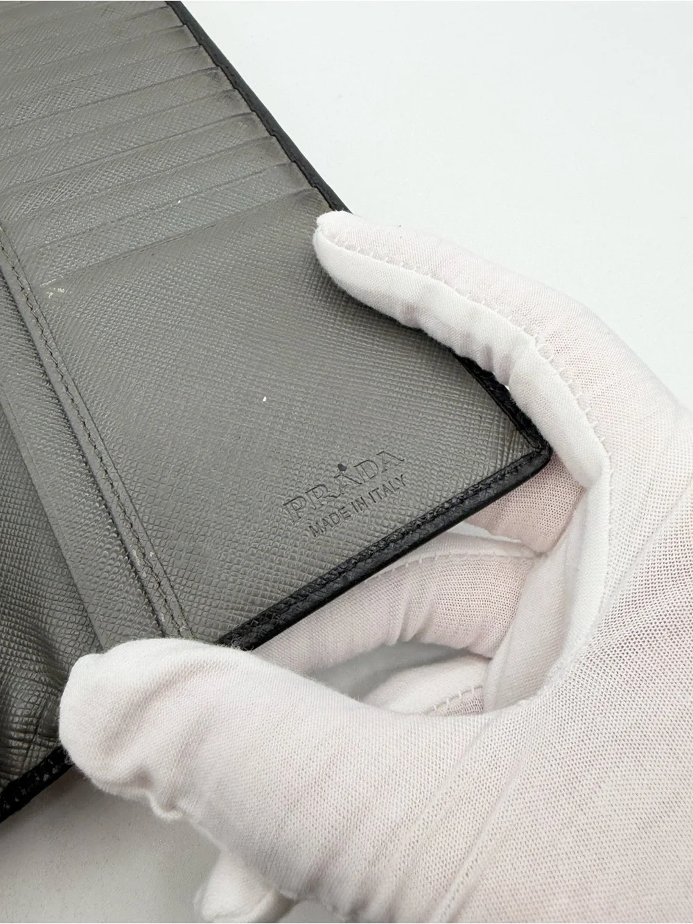 Prada Long Saffiano Leather Bi Fold Wallet